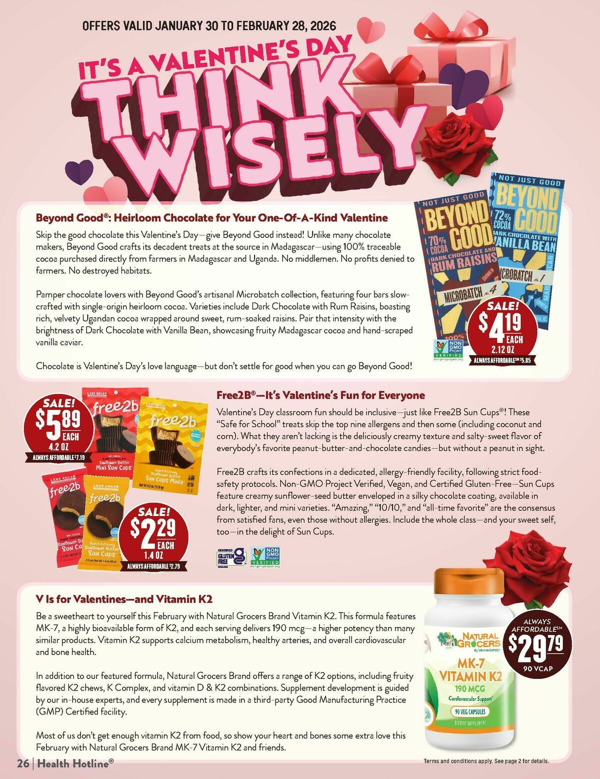 Natural Grocers February Health Hotline Magazine Weekly Ad from January 30