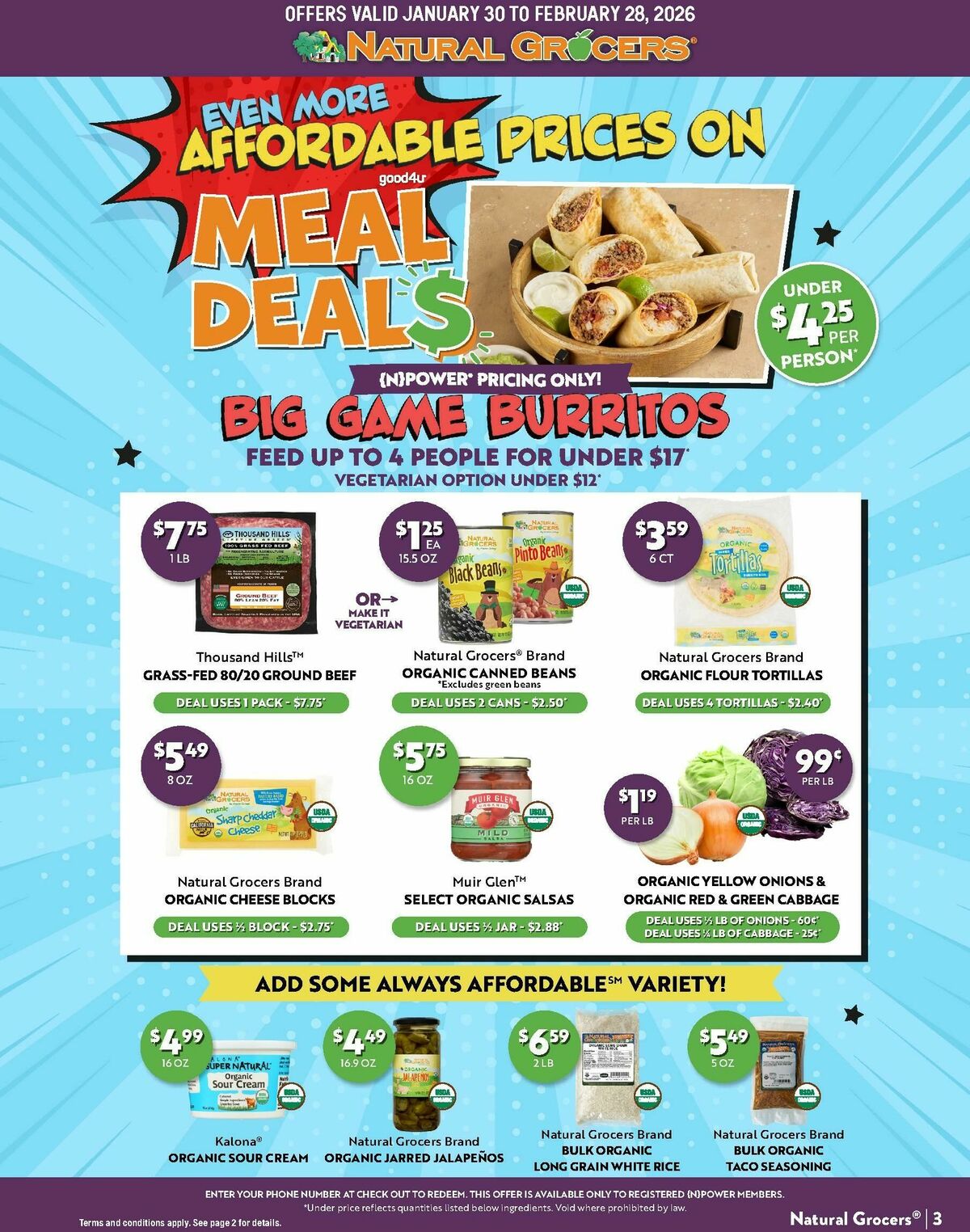 Natural Grocers February Health Hotline Magazine Weekly Ad from January 30