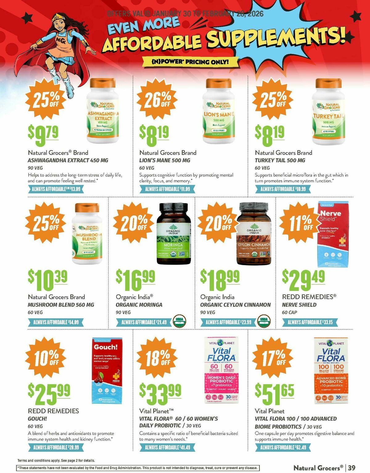 Natural Grocers February Health Hotline Magazine Weekly Ad from January 30