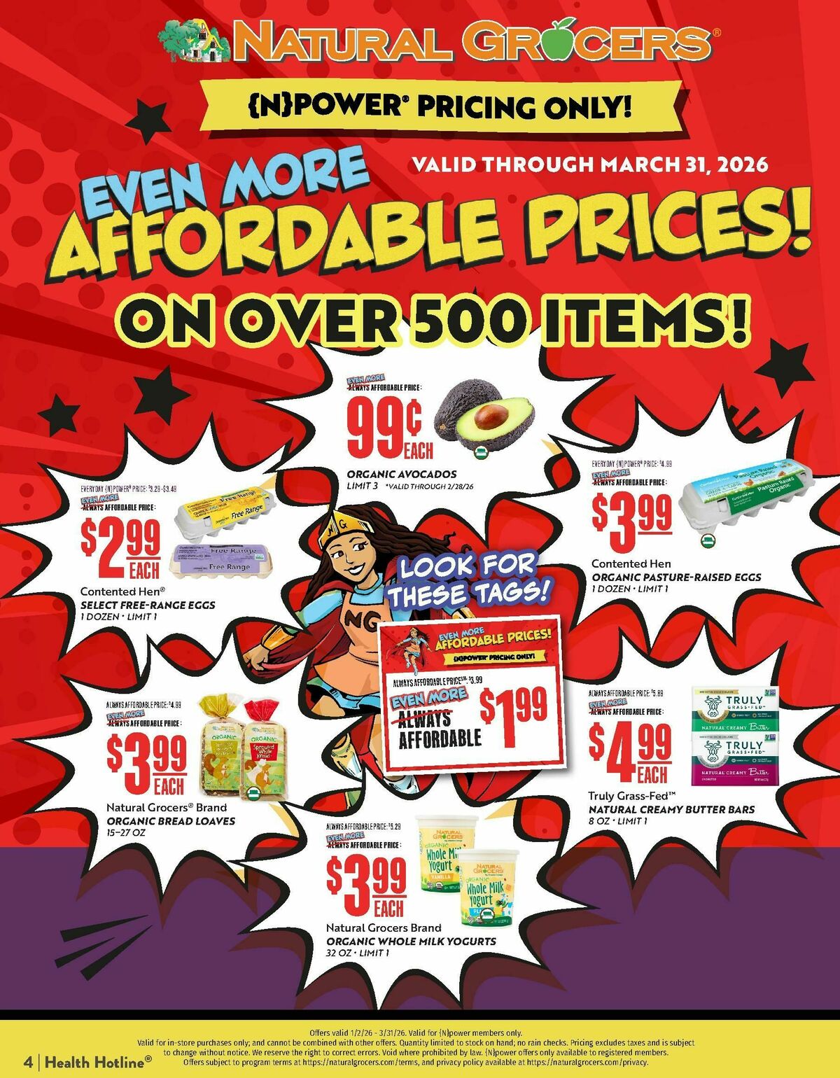 Natural Grocers February Health Hotline Magazine Weekly Ad from January 30