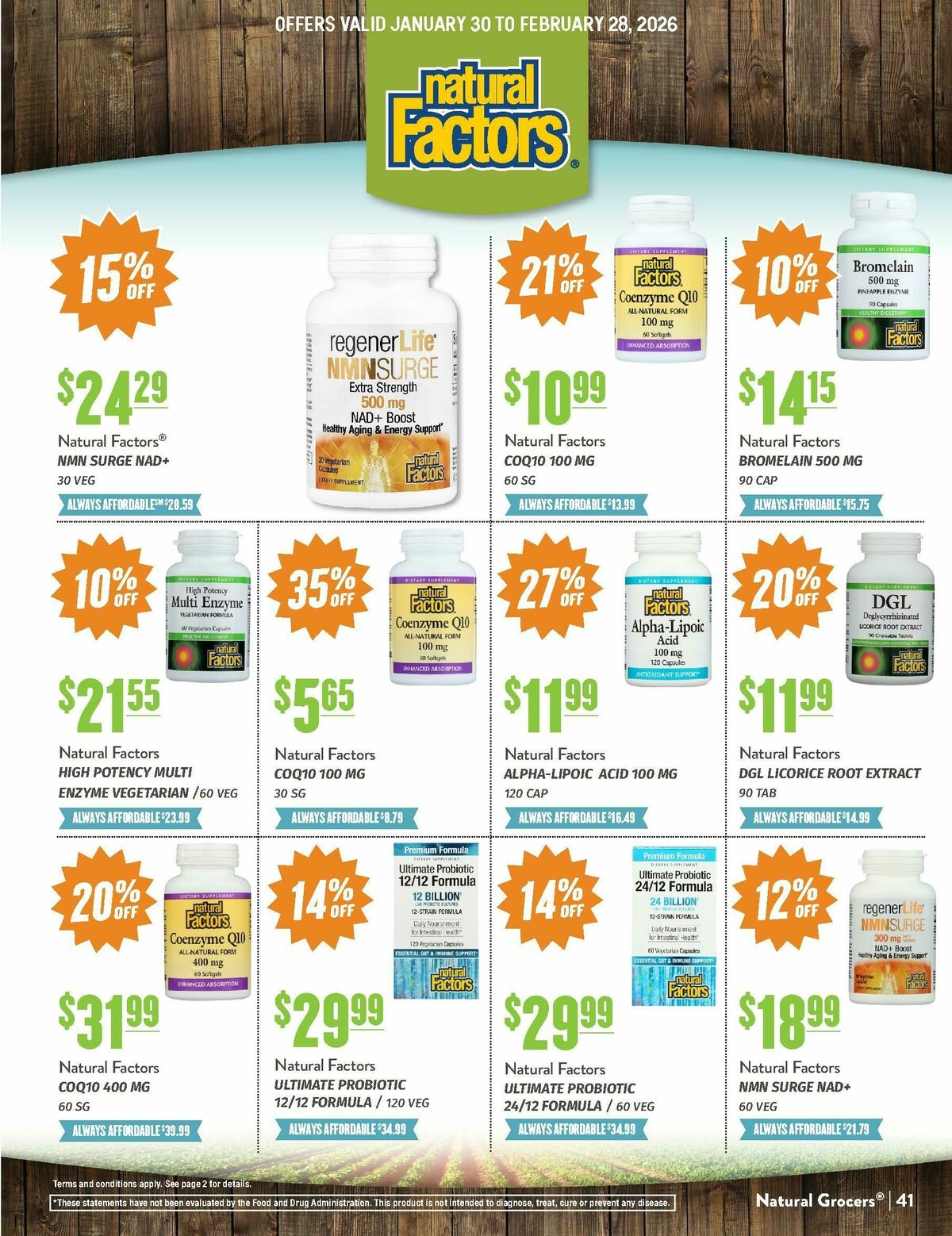 Natural Grocers February Health Hotline Magazine Weekly Ad from January 30