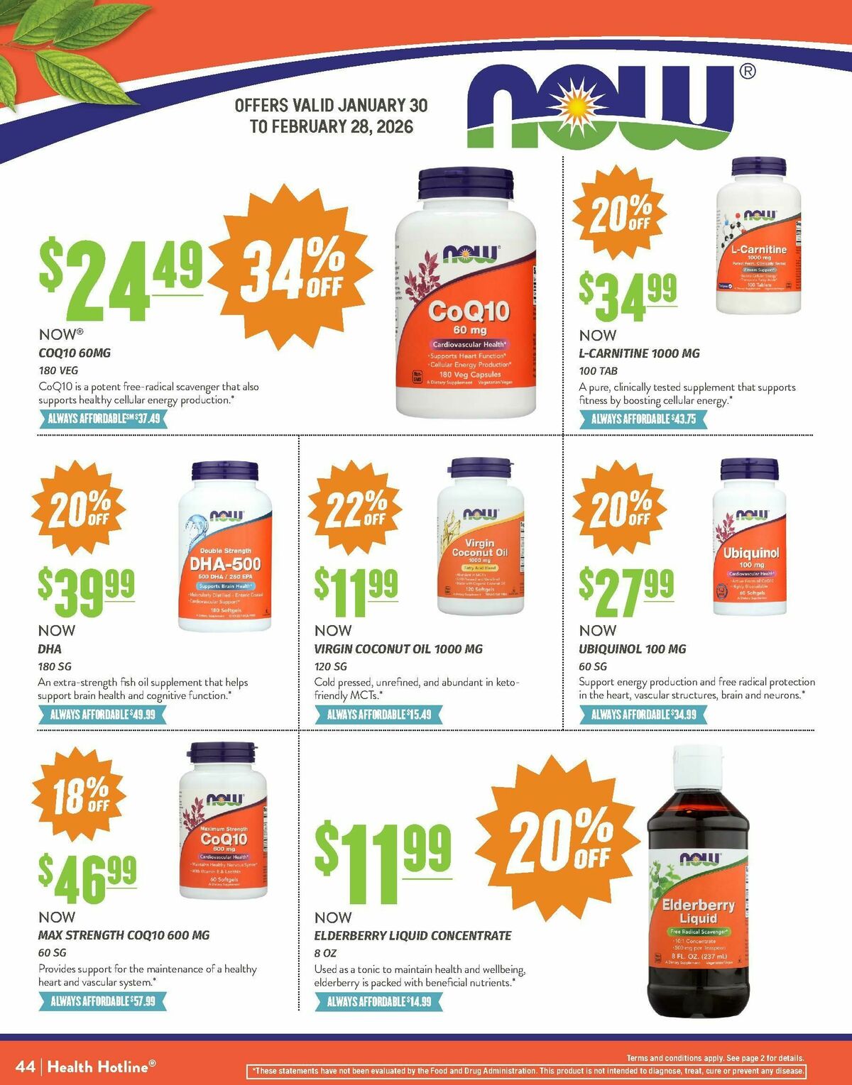 Natural Grocers February Health Hotline Magazine Weekly Ad from January 30