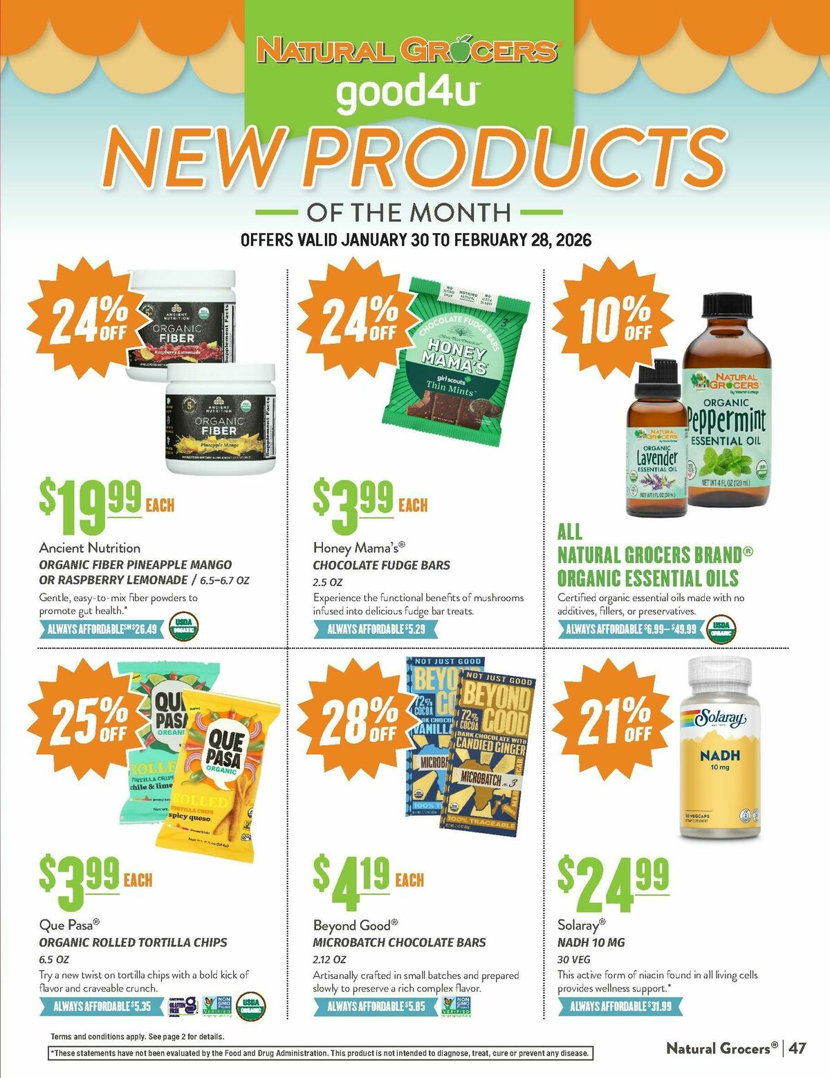 Natural Grocers February Health Hotline Magazine Weekly Ad from January 30