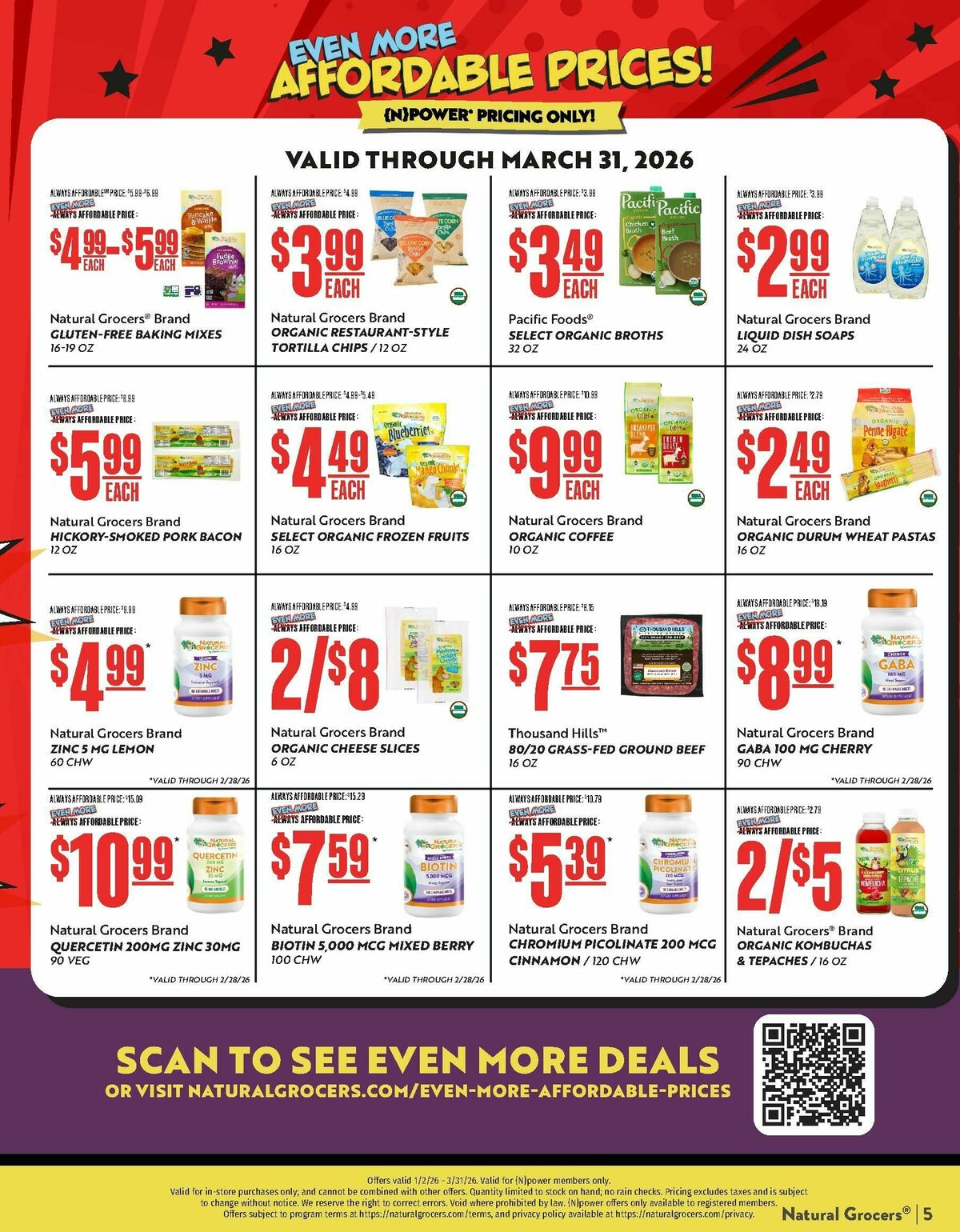 Natural Grocers February Health Hotline Magazine Weekly Ad from January 30