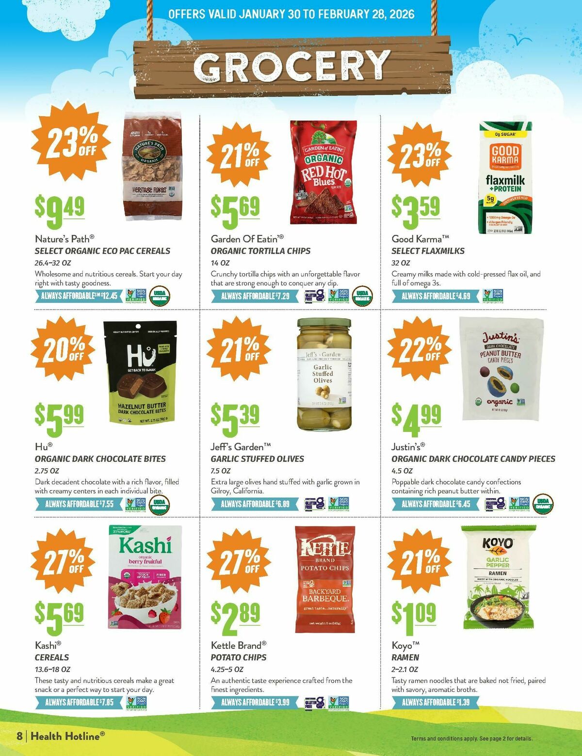 Natural Grocers February Health Hotline Magazine Weekly Ad from January 30