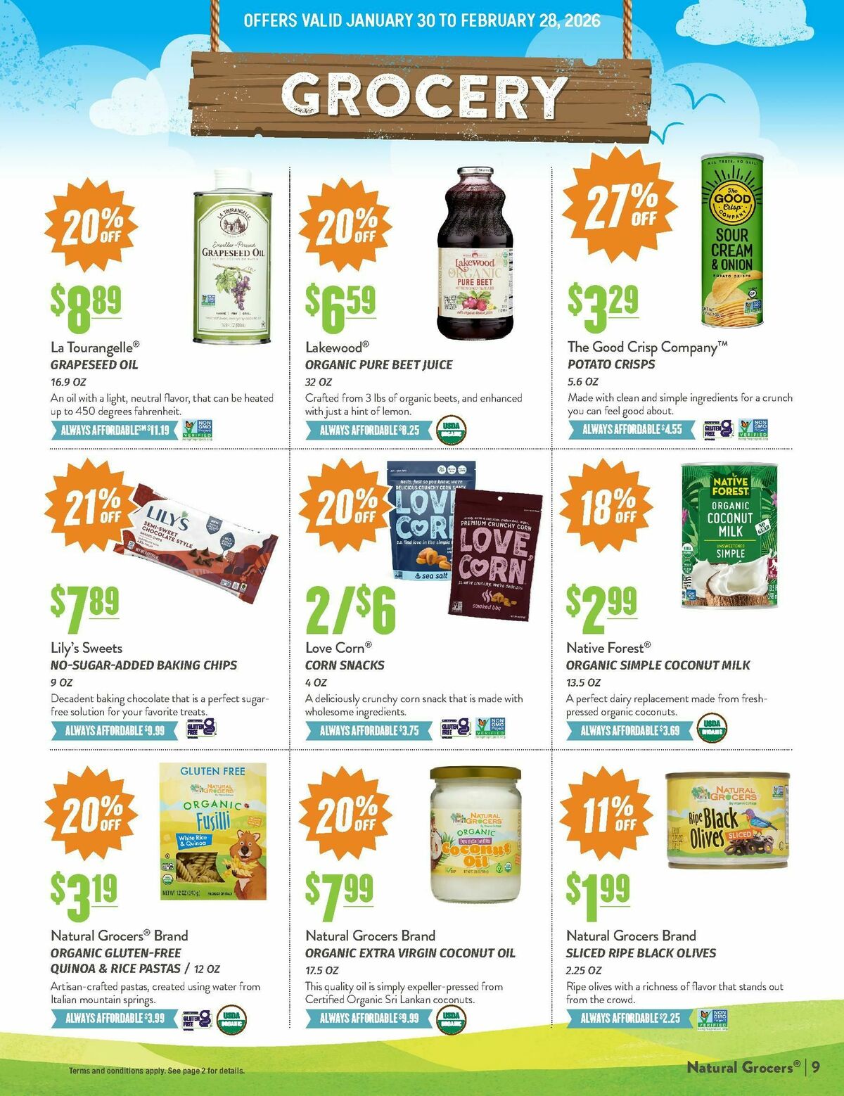 Natural Grocers February Health Hotline Magazine Weekly Ad from January 30