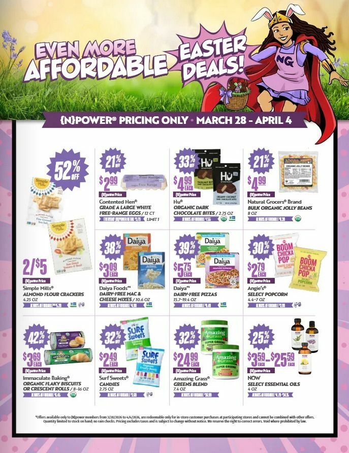 Natural Grocers Easter Deals Weekly Ad from March 28