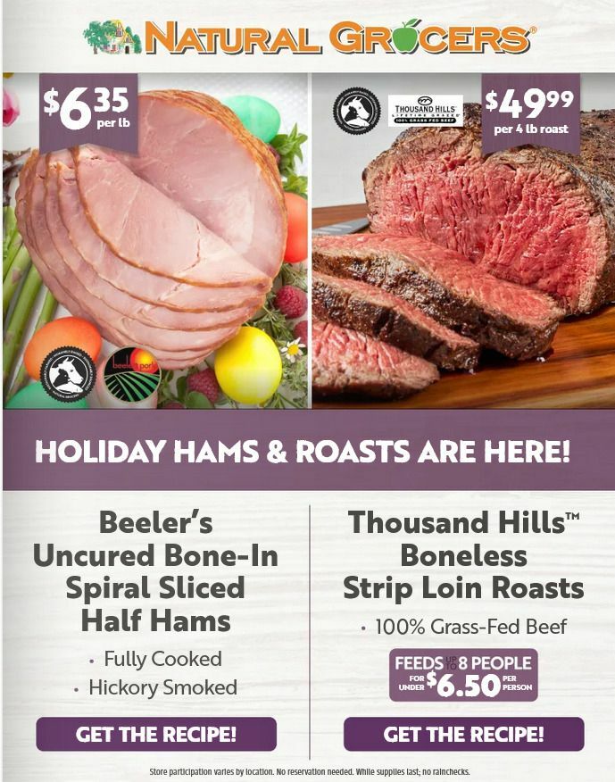 Natural Grocers Easter Deals Weekly Ad from March 28
