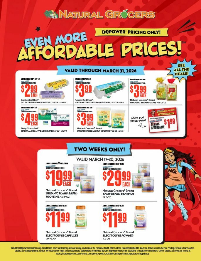 Natural Grocers Weekly Ad from March 20