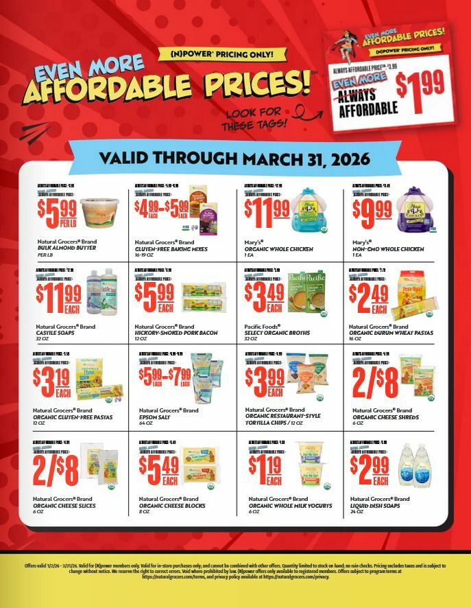 Natural Grocers Weekly Ad from March 20
