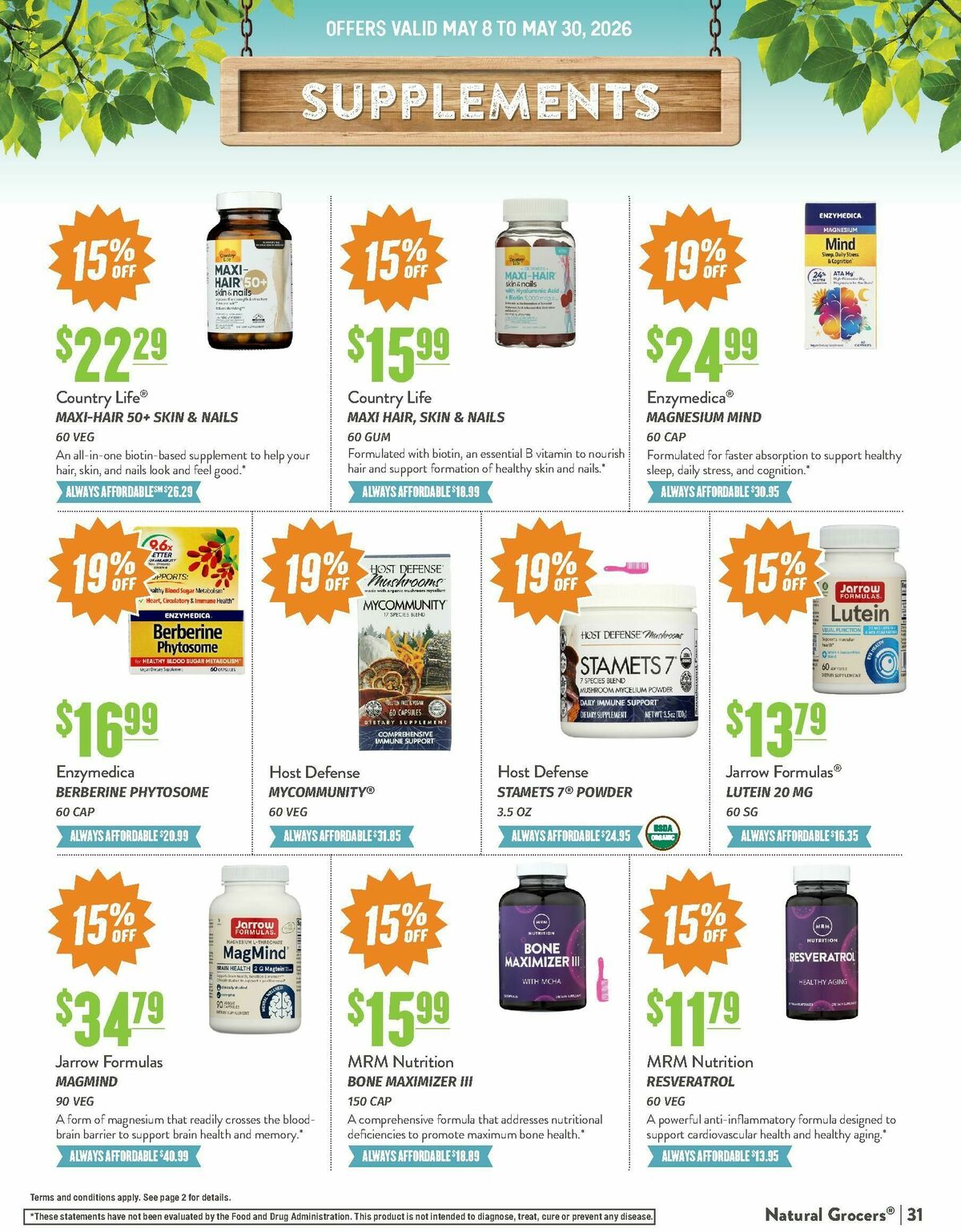 Natural Grocers Weekly Ad from May 8