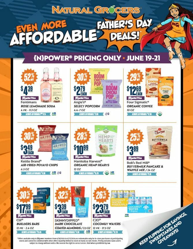 Natural Grocers Father's Day Weekly Ad from June 19