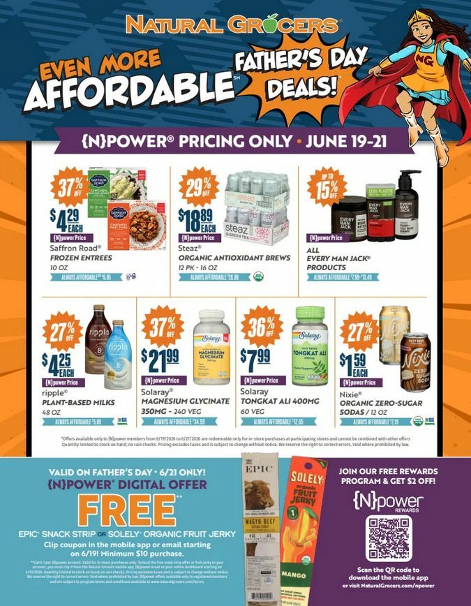 Natural Grocers Father's Day Weekly Ad from June 19
