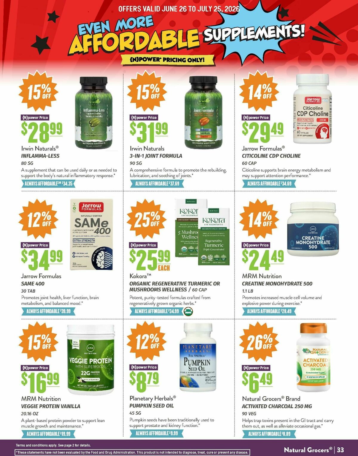 Natural Grocers Weekly Ad from June 26