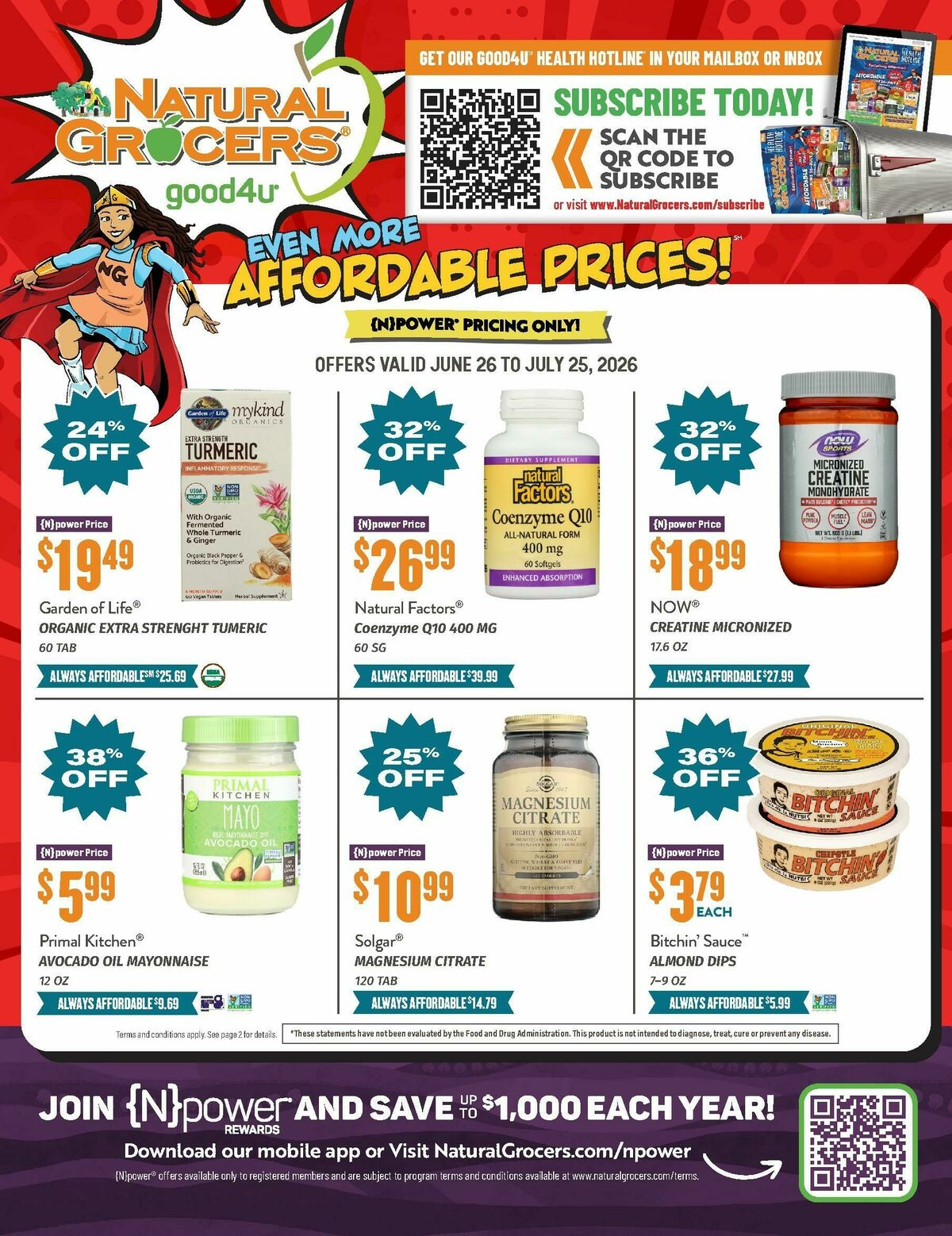 Natural Grocers Weekly Ad from June 26
