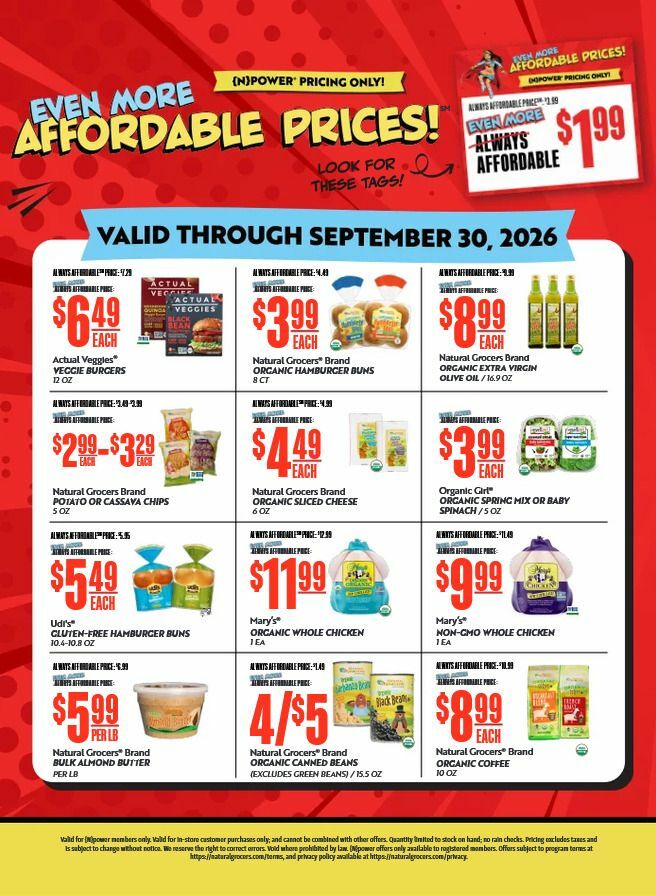 Natural Grocers Weekly Ad from July 25