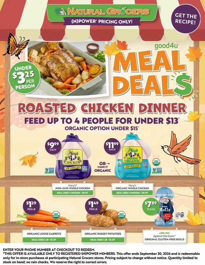Natural Grocers Meal Deals Weekly Ad from October 1