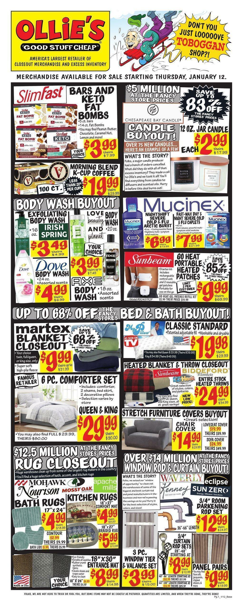 Ollie's Bargain Outlet Weekly Ad from January 12