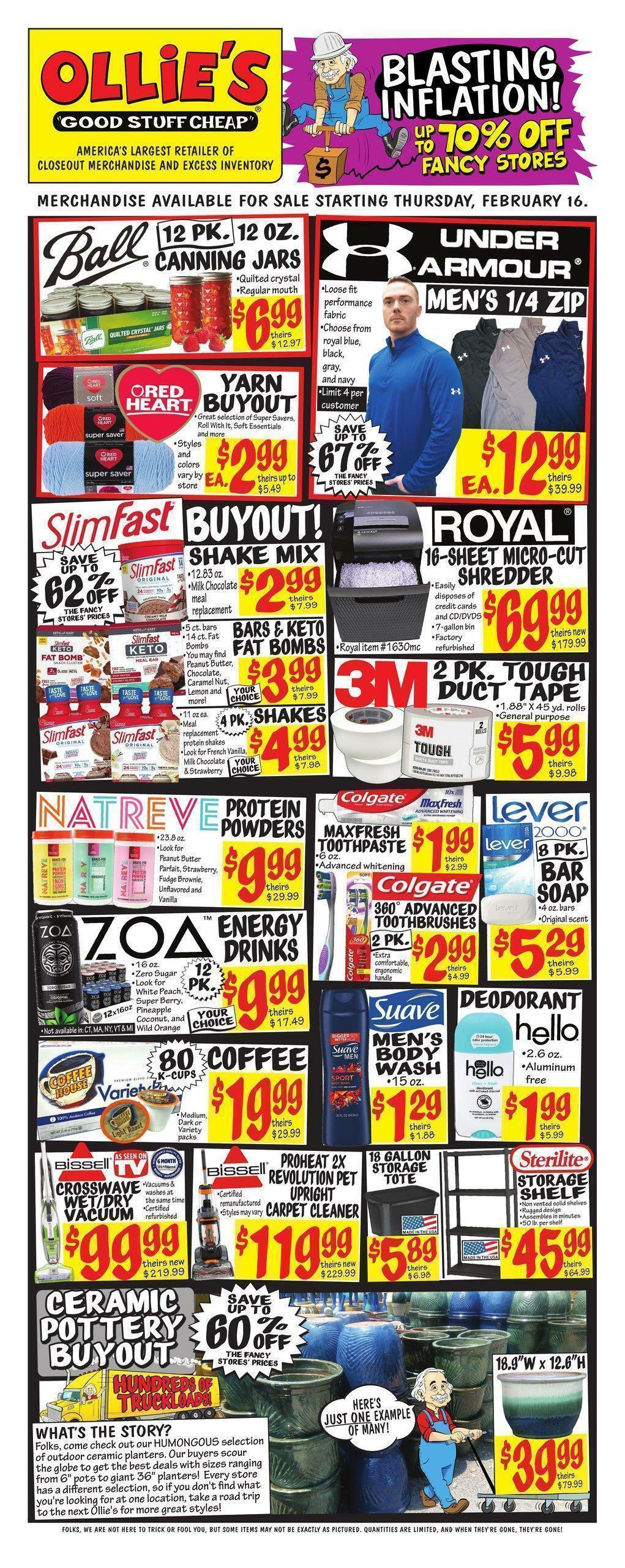 Ollie's Bargain Outlet Weekly Ad from February 16