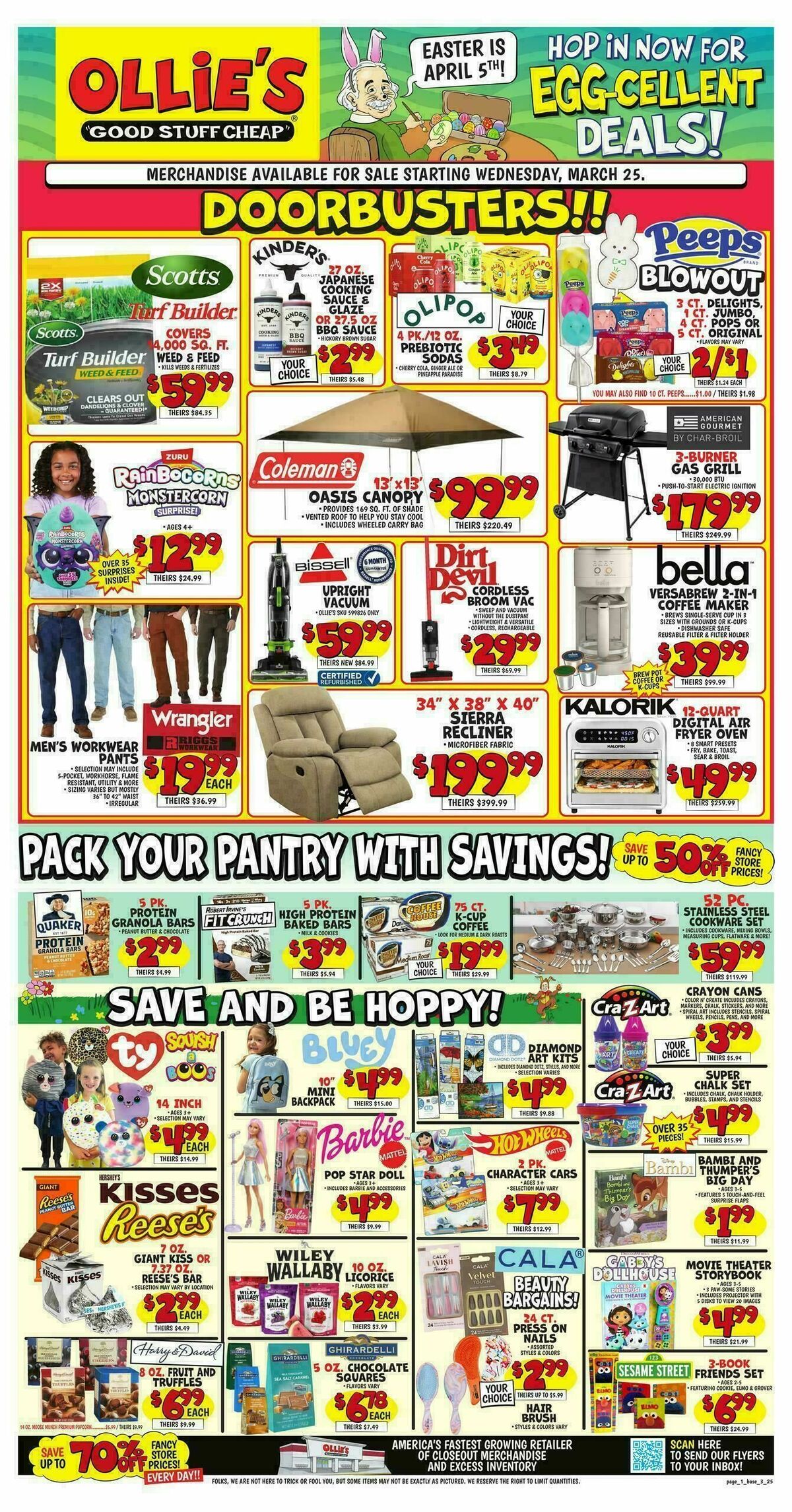 Ollie's Bargain Outlet Weekly Ad from March 25