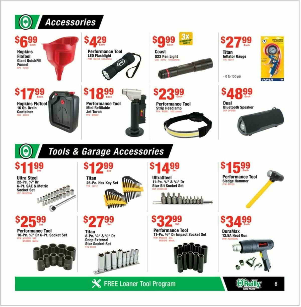 O'Reilly Auto Parts Weekly Ad from December 25