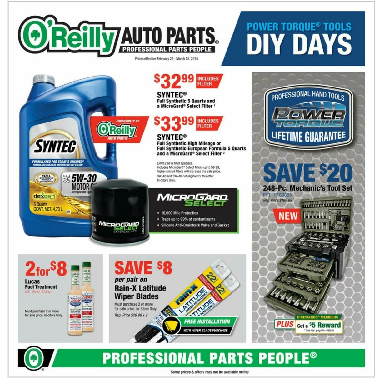 O'Reilly Auto Parts Weekly Ad from February 26