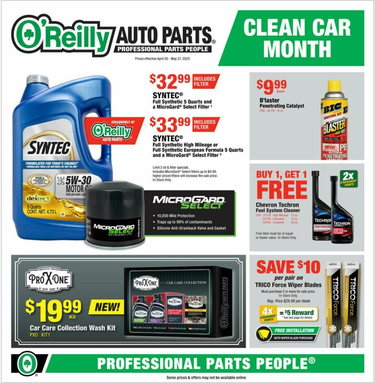 O'Reilly Auto Parts Weekly Ad from April 30