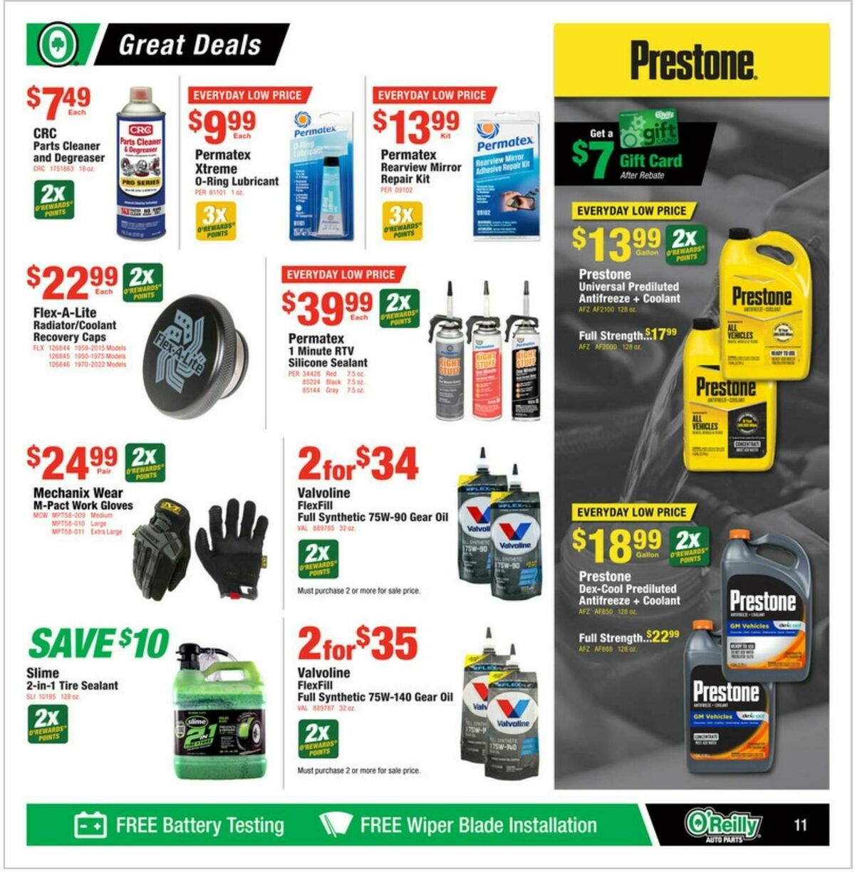 O'Reilly Auto Parts Weekly Ad from August 27