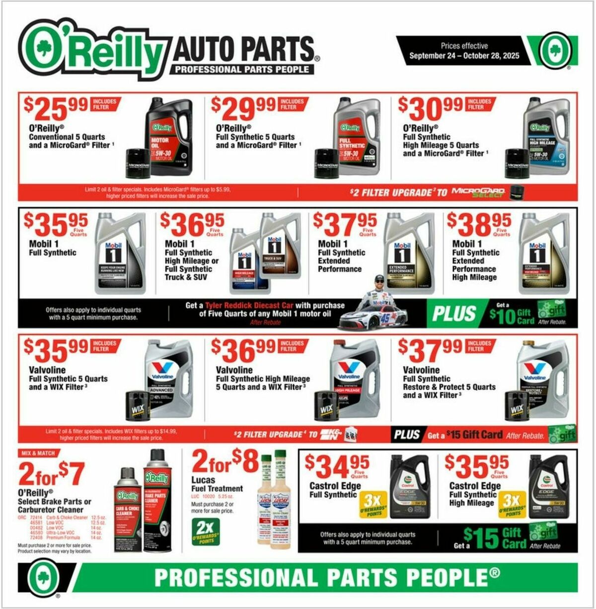 O'Reilly Auto Parts Weekly Ad from September 24