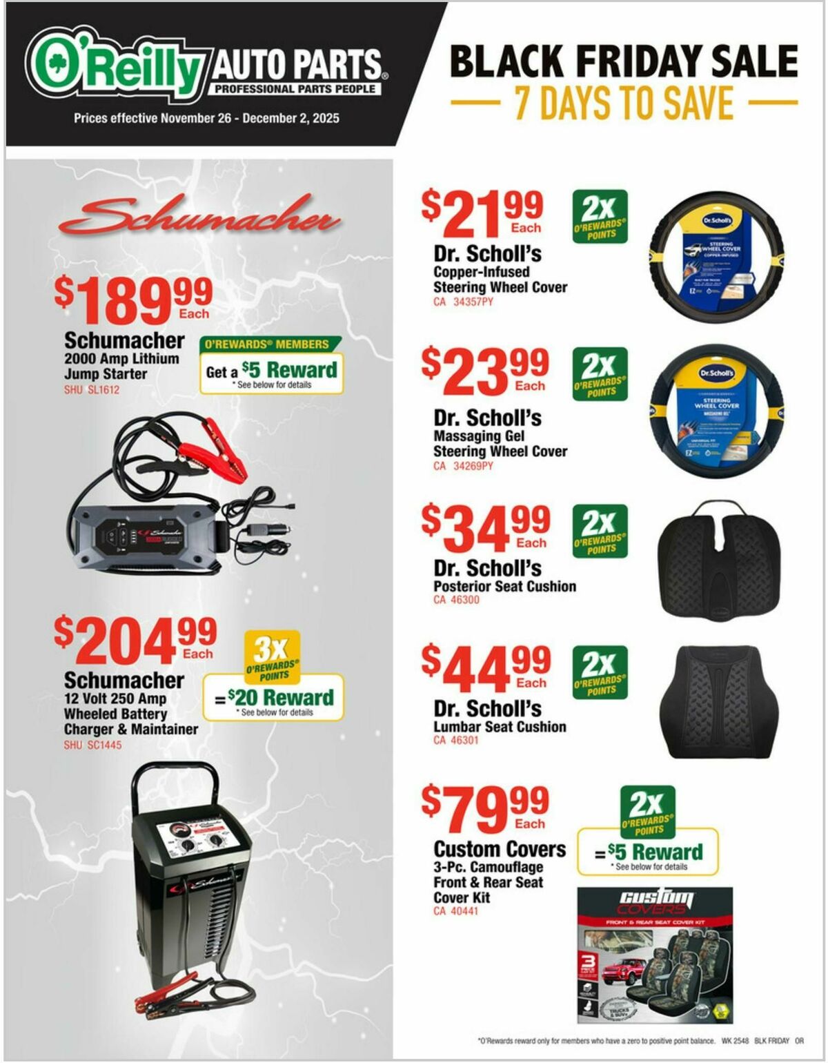 O'Reilly Auto Parts Weekly Ad from November 26