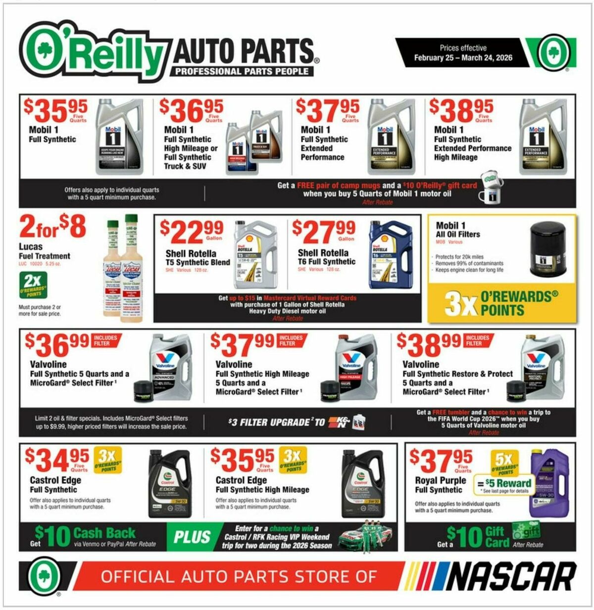 O'Reilly Auto Parts Weekly Ad from February 25