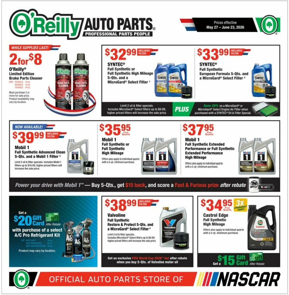 O'Reilly Auto Parts Weekly Ad from May 27