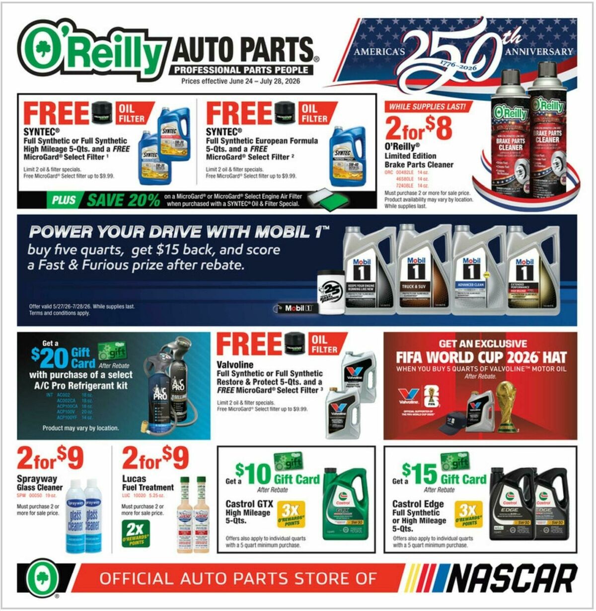 O'Reilly Auto Parts Weekly Ad from June 24