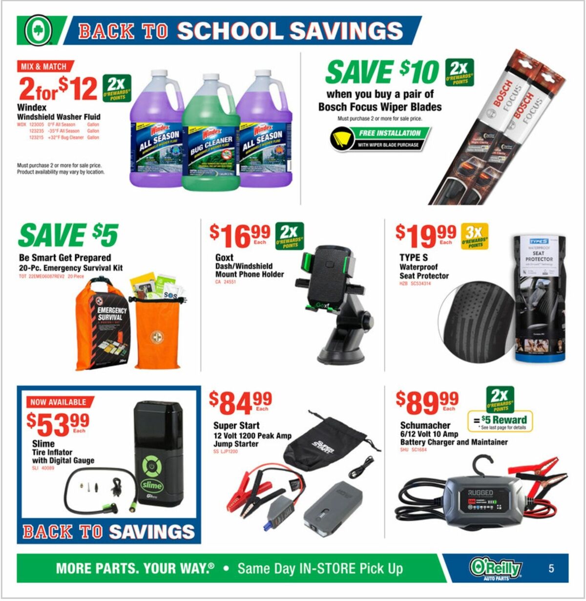 O'Reilly Auto Parts Weekly Ad from July 29