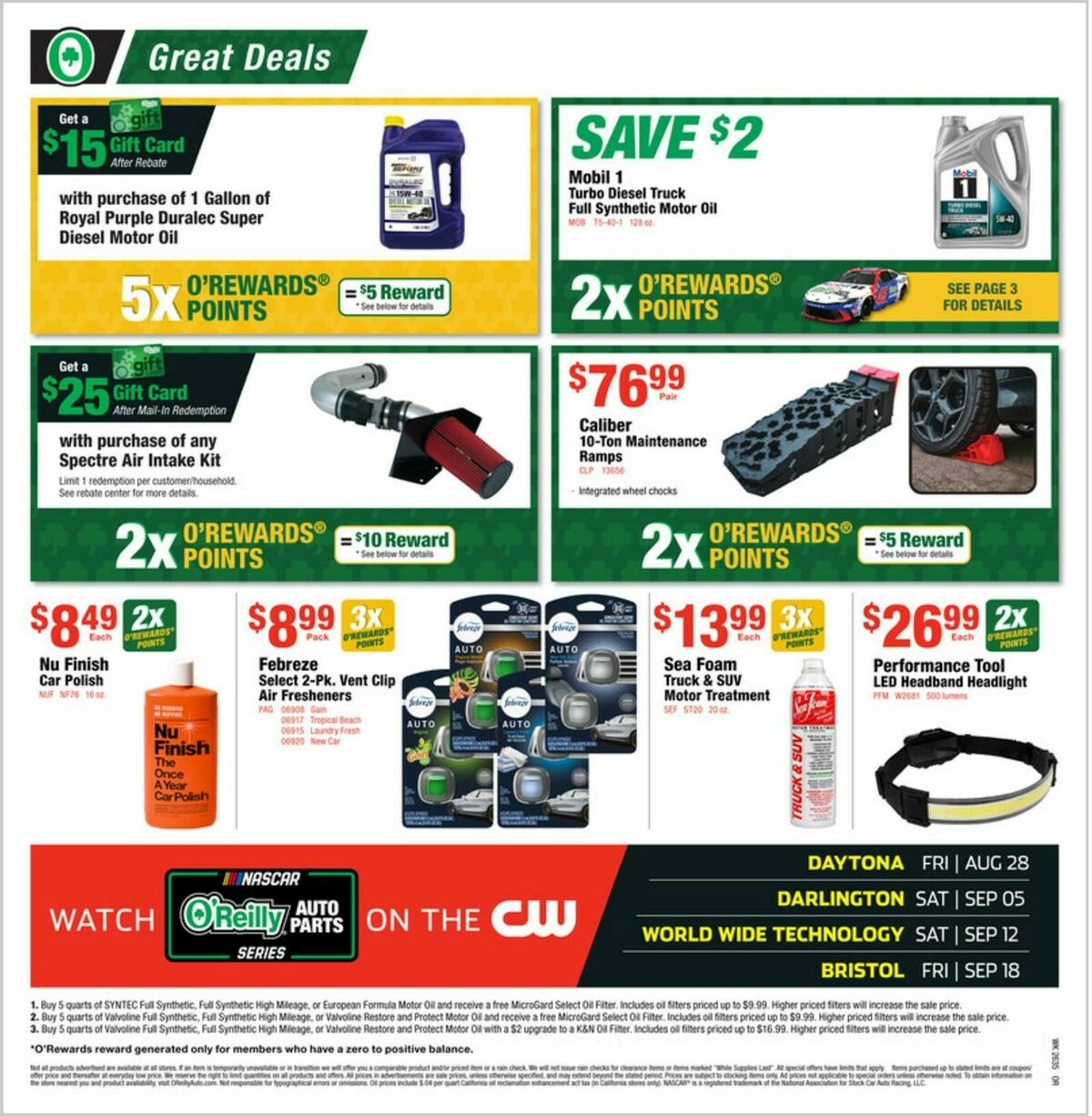 O'Reilly Auto Parts Weekly Ad from August 26