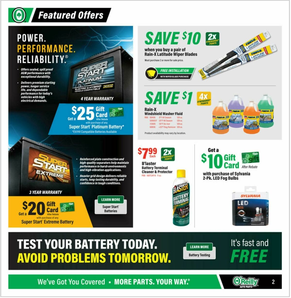 O'Reilly Auto Parts Weekly Ad from September 30