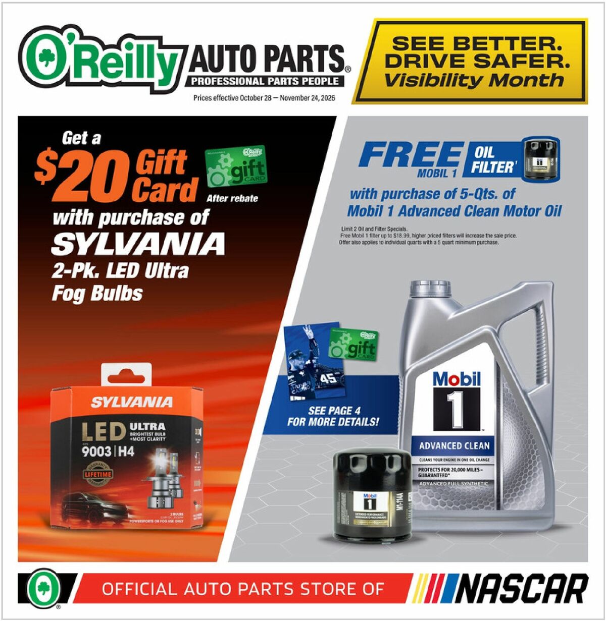O'Reilly Auto Parts Weekly Ad from October 28
