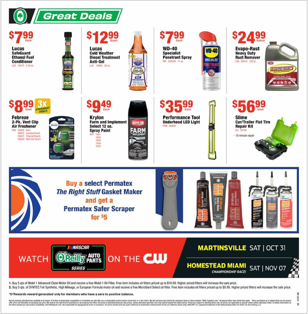 O'Reilly Auto Parts Weekly Ad from October 28