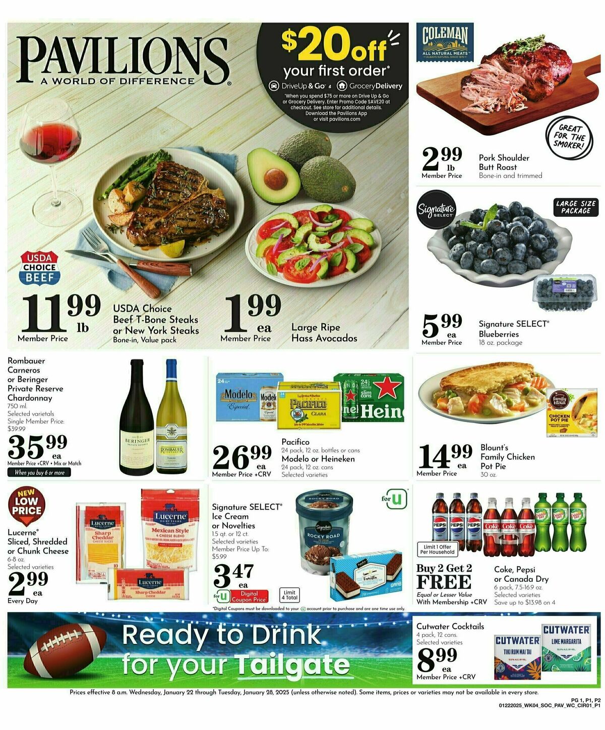 Pavilions Weekly Ad from January 22