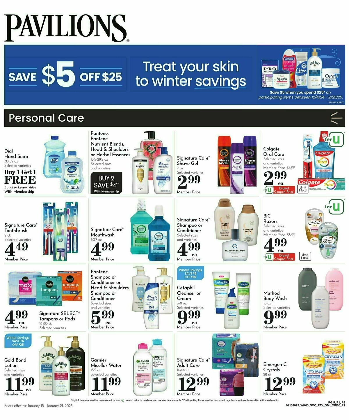 Pavilions Weekly Ad from January 15