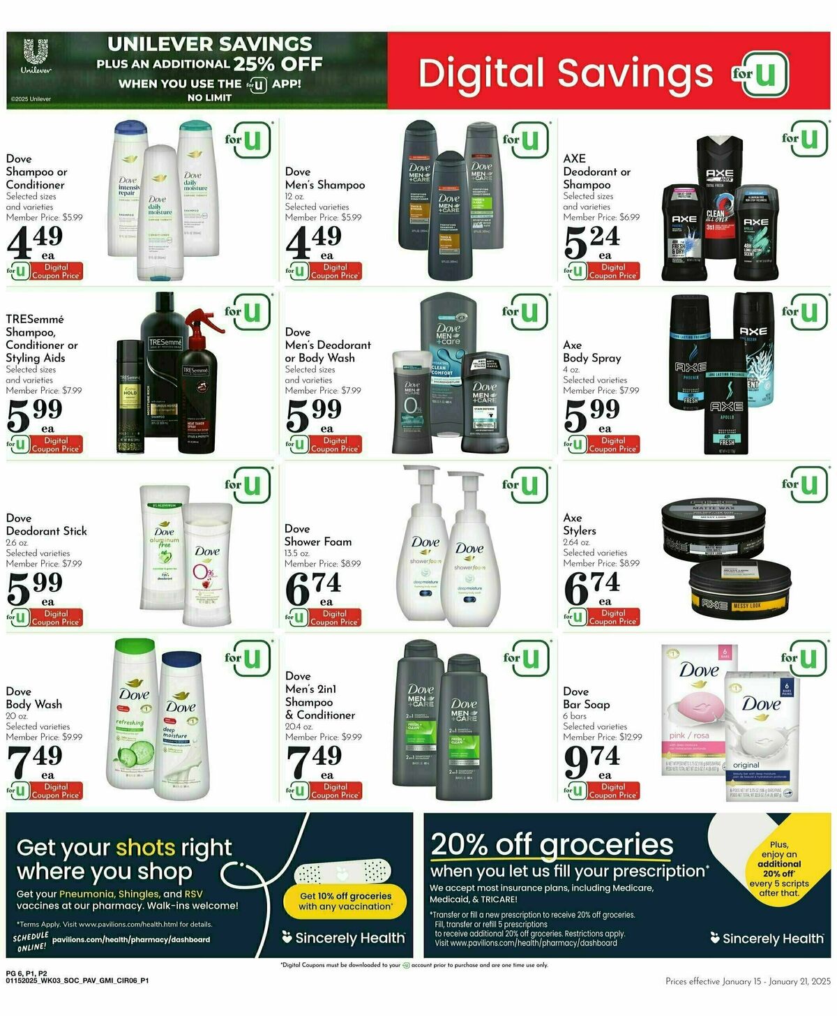 Pavilions Weekly Ad from January 15