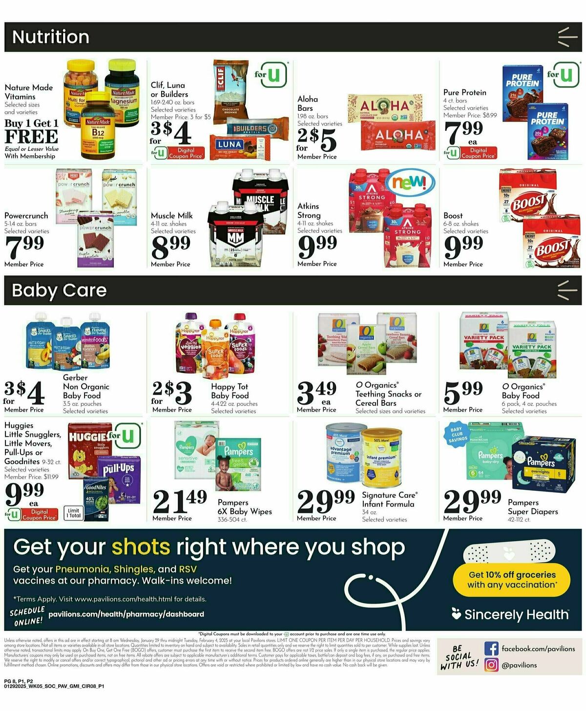 Pavilions Weekly Ad from January 29