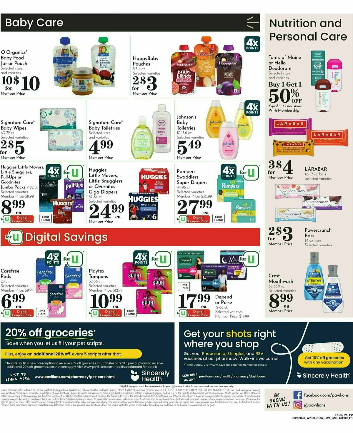Pavilions Weekly Ad from February 26