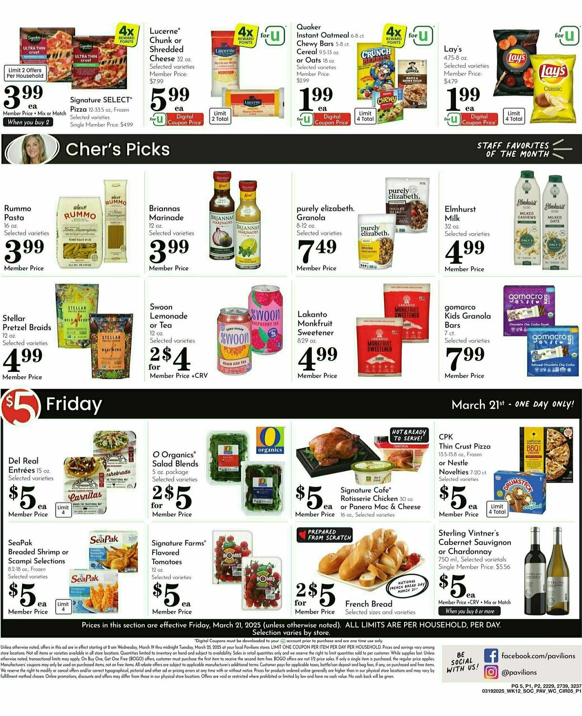 Pavilions Weekly Ad from March 19