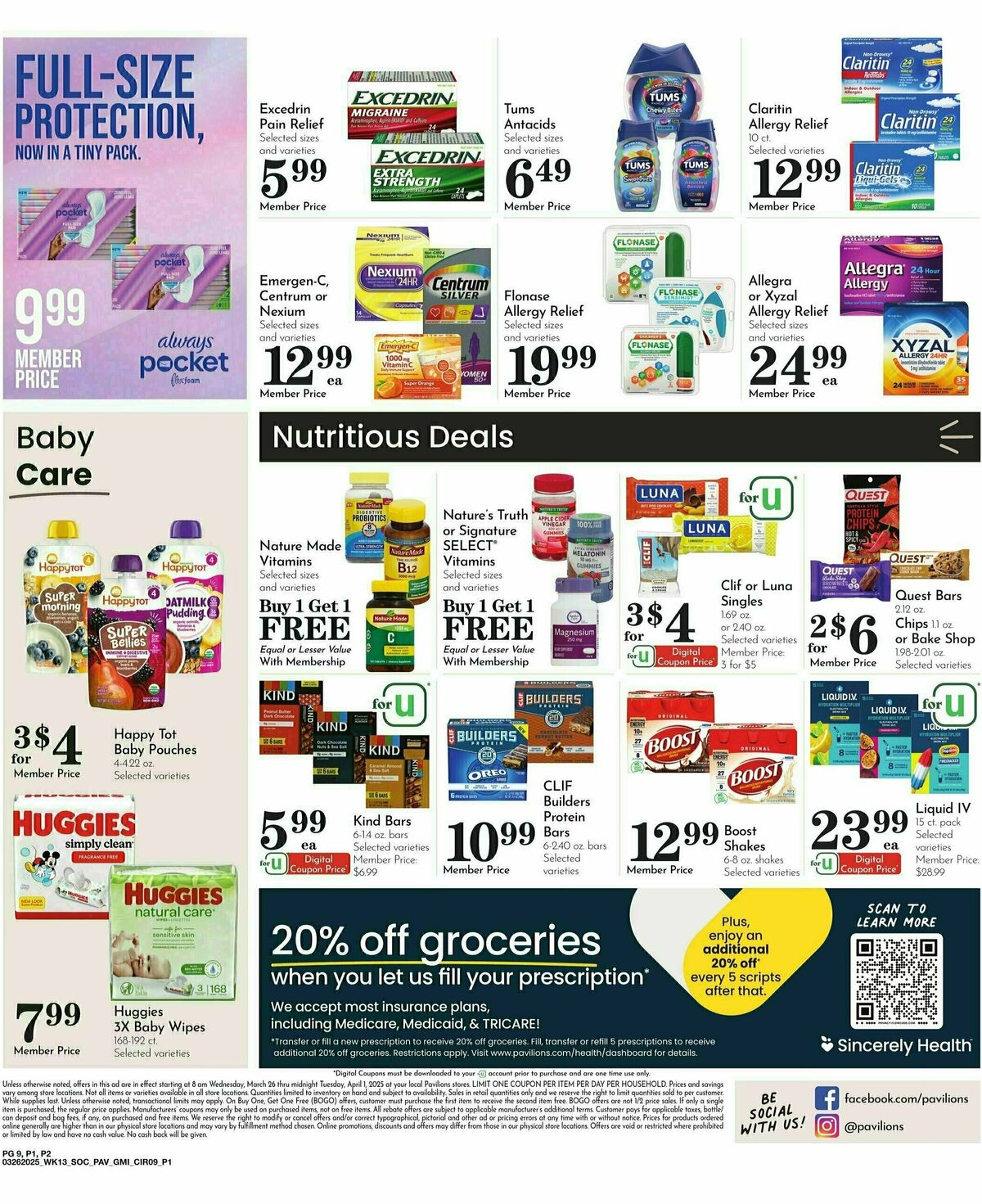 Pavilions Weekly Ad from March 26