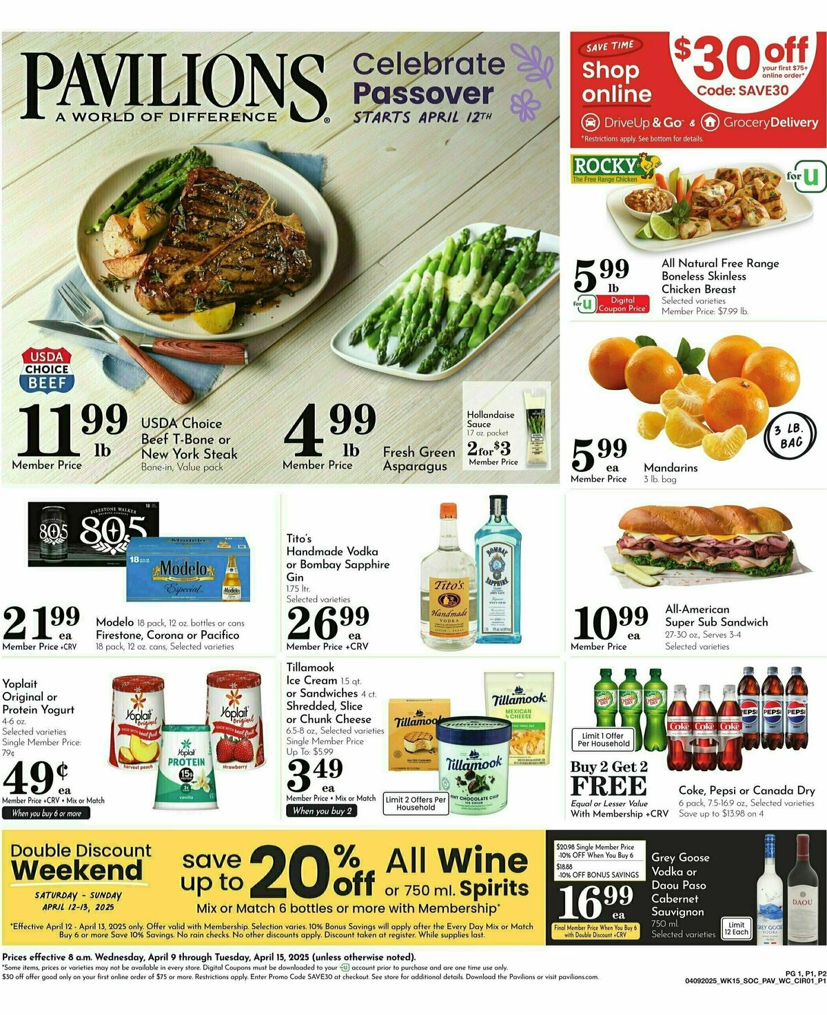 Pavilions Weekly Ad from April 9