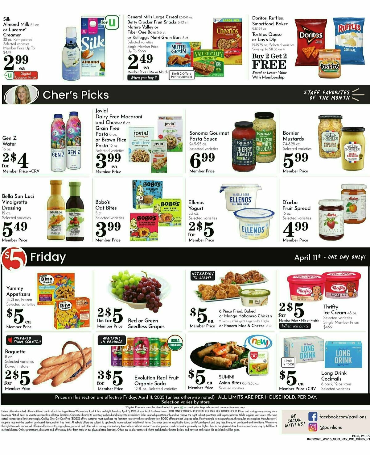 Pavilions Weekly Ad from April 9