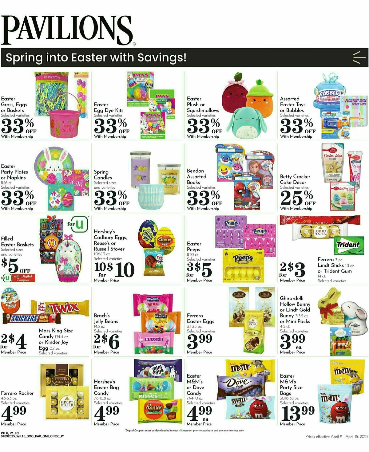 Pavilions Weekly Ad from April 9
