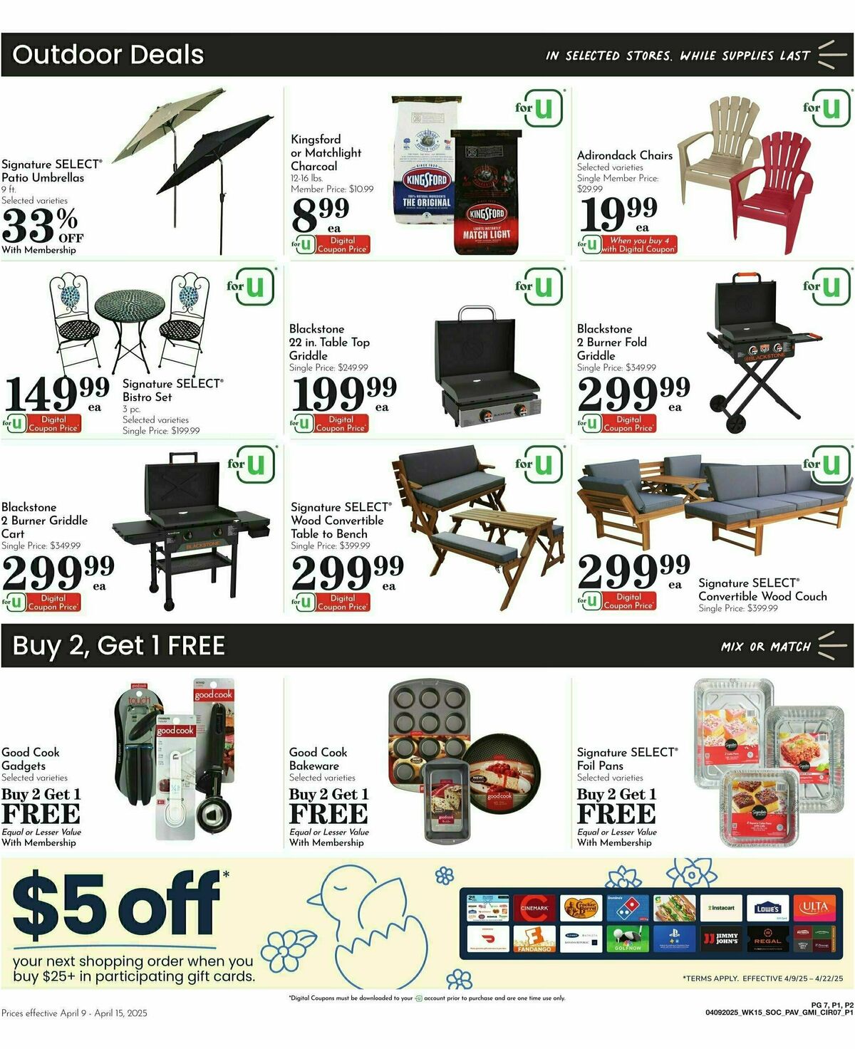Pavilions Weekly Ad from April 9