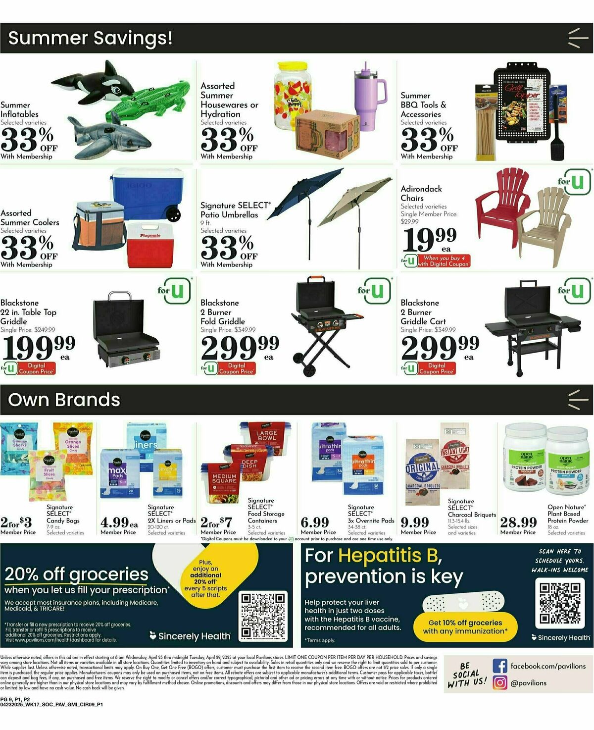 Pavilions Weekly Ad from April 23